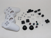 Full Wireless Controller Housing Cover Case to Replacement Original PS3 Controller - White