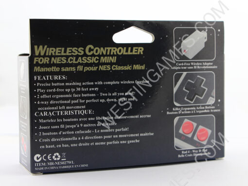 2.4GHz Wireless Controller Gamepad inner Battery for Nintendo Mini Classic NES Console - Grey - Image 9
