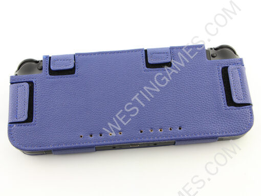 Fashion Leather Anti-slip Protective Cover Case For Nintendo Switch NX 6.2inch Console - Blue - Image 6
