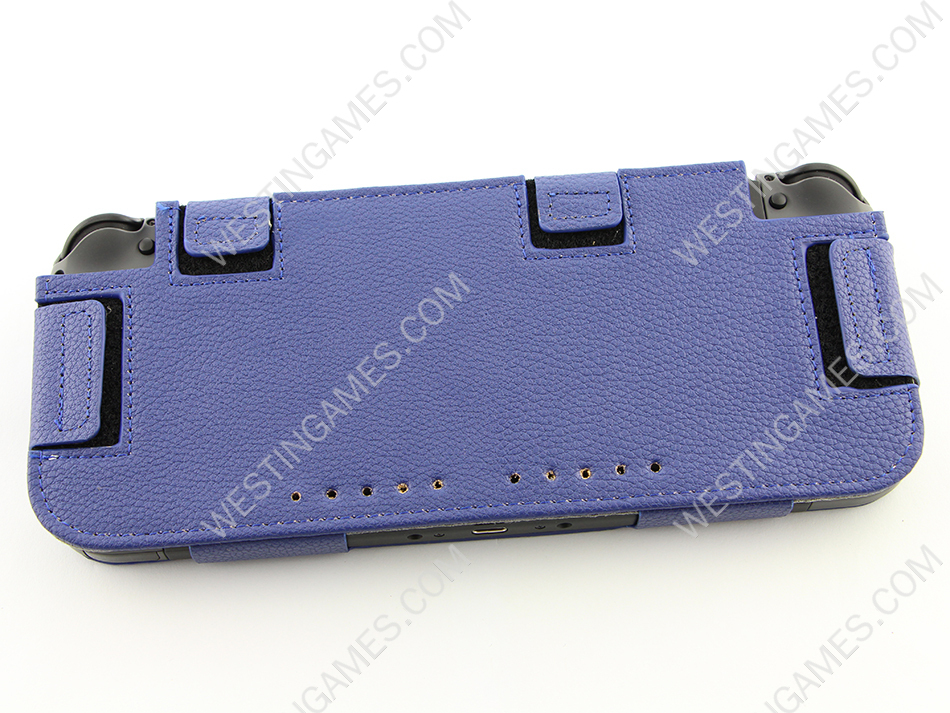 Fashion Leather Anti-slip Protective Cover Case For Nintendo Switch NX 6.2inch Console - Blue - Image 6