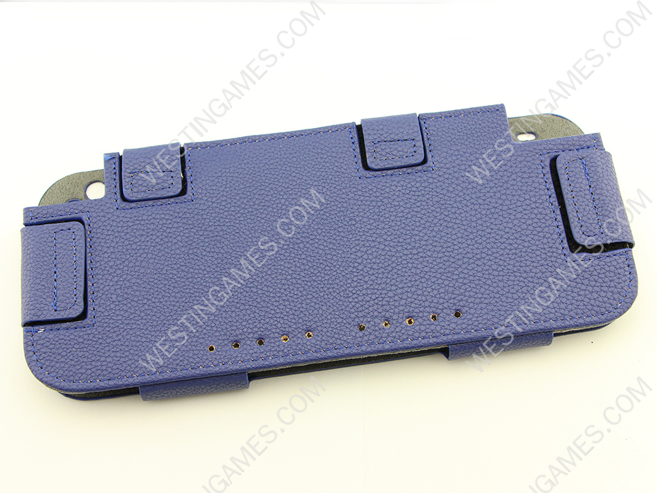 Fashion Leather Anti-slip Protective Cover Case For Nintendo Switch NX 6.2inch Console - Blue - Image 2