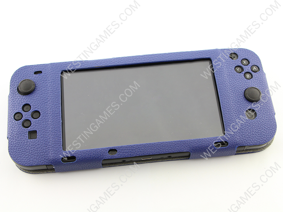 Fashion Leather Anti-slip Protective Cover Case For Nintendo Switch NX 6.2inch Console - Blue - Image 5