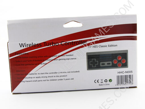 2.4GHz Wireless Controller Gamepad for Nintendo Mini Classic NES Console - Black - Image 7