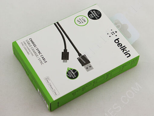 1.2m Belkin Micro USB Charging Data Sync Cable for Samsung Galaxy and HTC Smartphone Phone - Black