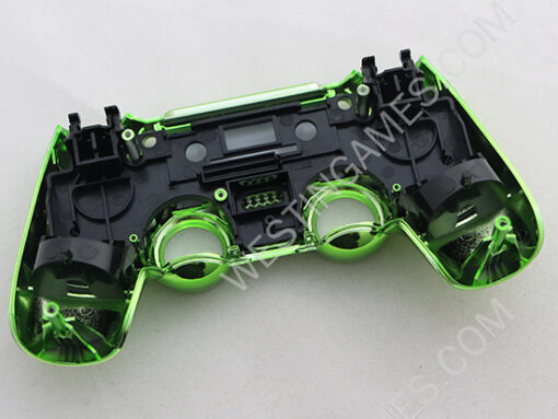 Mirror Chrome Housing Shell Case Replacement for PS4 Dualshock 4 Controller - Green - Image 2