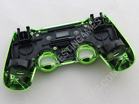 Mirror Chrome Housing Shell Case Replacement for PS4 Dualshock 4 Controller - Green - Image 2