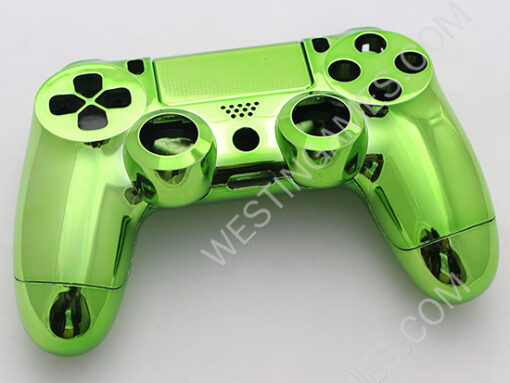 Mirror Chrome Housing Shell Case Replacement for PS4 Dualshock 4 Controller - Green - Image 4