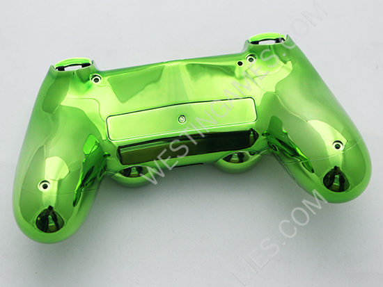 Mirror Chrome Housing Shell Case Replacement for PS4 Dualshock 4 Controller - Green - Image 5