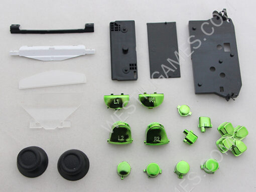 Mirror Chrome Housing Shell Case Replacement for PS4 Dualshock 4 Controller - Green - Image 6