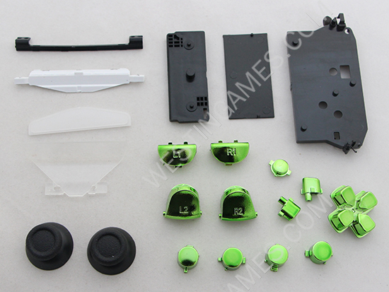 Mirror Chrome Housing Shell Case Replacement for PS4 Dualshock 4 Controller - Green - Image 6