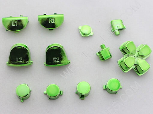 Mirror Chrome Housing Shell Case Replacement for PS4 Dualshock 4 Controller - Green - Image 7