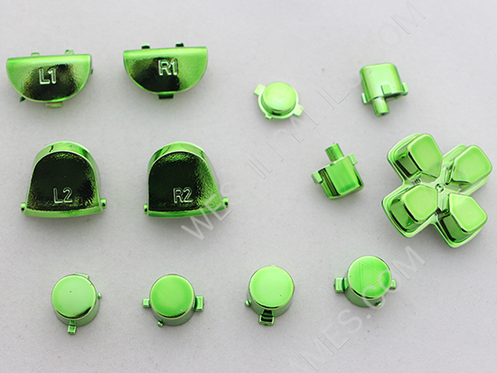 Mirror Chrome Housing Shell Case Replacement for PS4 Dualshock 4 Controller - Green - Image 7