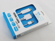 30Pin Dock Connector to HDMI and USB Charger HDTV Cable For iPad 2 3 iPhone4/4S 6FT 1080P - White
