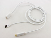 30Pin Dock Connector to HDMI and USB Charger HDTV Cable For iPad 2 3 iPhone4/4S 6FT 1080P - White 04