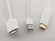 30Pin Dock Connector to HDMI and USB Charger HDTV Cable For iPad 2 3 iPhone4/4S 6FT 1080P - White 05