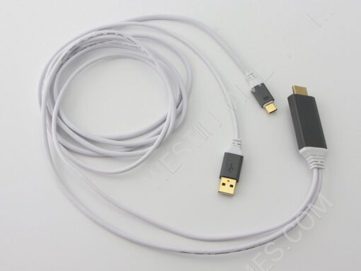 USB TYPE-C 3.1 4K UHD to HDMI Cable with Samrt Power Charge for Macbook Galasy S8 Smart Phone White - Image 2