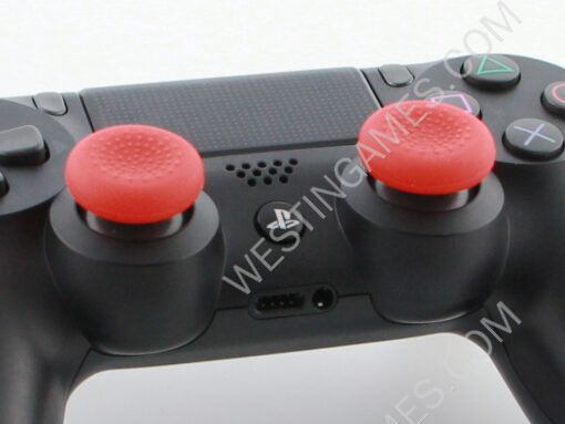 Extended L2 / R2 Trigger Cap Pro for PS4 and Pro Controller FPS Games Add-on Accessory Black+Red - Image 2