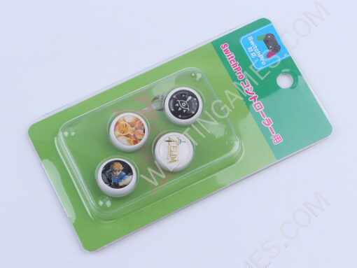 4x Zelda Thumb Grips PVC 3D Analog Caps Set For NS Switch Pro Controller