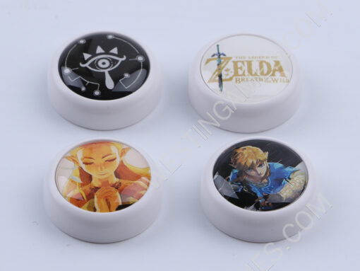 4x Zelda Thumb Grips PVC 3D Analog Caps Set For NS Switch Pro Controller - Image 2