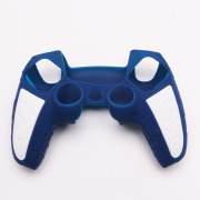 Silicone Protective Case with Particle Grip for PS5 Dualsense Controllers Deep Blue-White 03