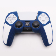 Silicone Protective Case with Particle Grip for PS5 Dualsense Controllers Deep Blue-White 06