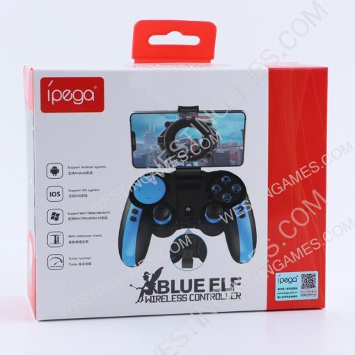 iPega PG-9090 Blue ELF BT4.0+2.4G Turbo Wireless Gamepad Pubg Controller for Android IOS PC