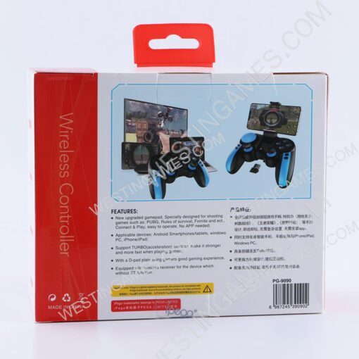 iPega PG-9090 Blue ELF BT4.0+2.4G Turbo Wireless Gamepad Pubg Controller for Android IOS PC - Image 10