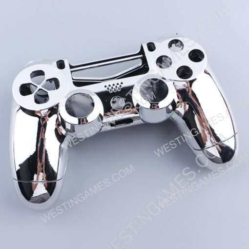 Mirror Chrome Housing Shell Case Replacement for PS4 Slim Dualshock 4 Controller - Silver - Image 2