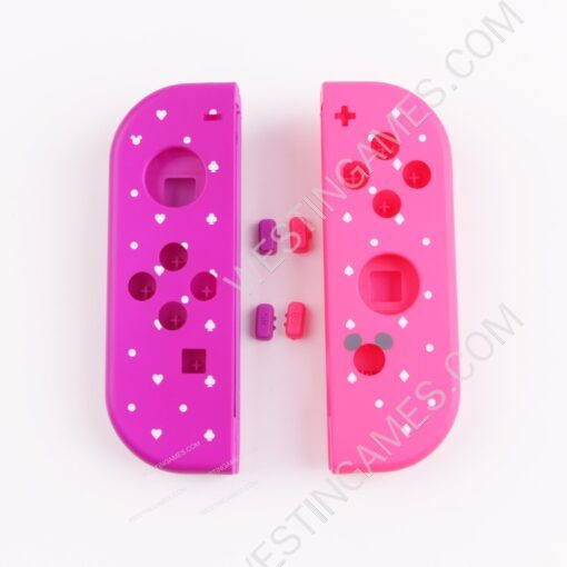Left and Right Housing Cover Case with SL SR Button Set for Switch Joy-con DISNEY Pink and Purple