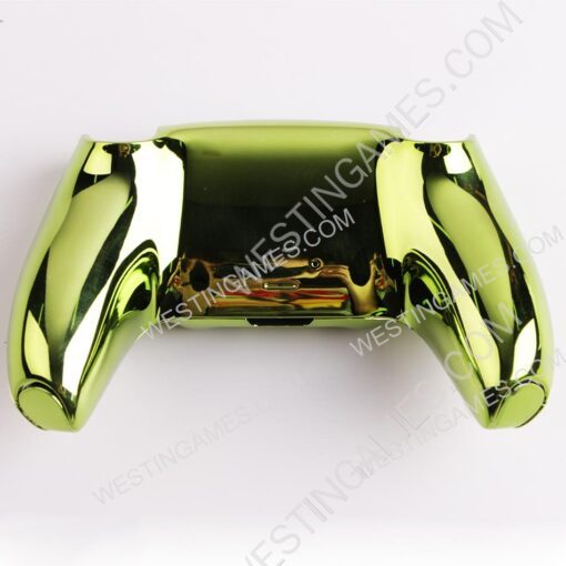 Replacement Mirror Chrome Top and Bottom Housing Shell Case for Playstation 5 PS5 Controller -  Green - Image 2