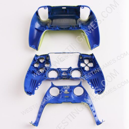 Replacement Mirror Chrome Top and Bottom Housing Shell Case for Playstation 5 PS5 Controller -  Green - Image 3