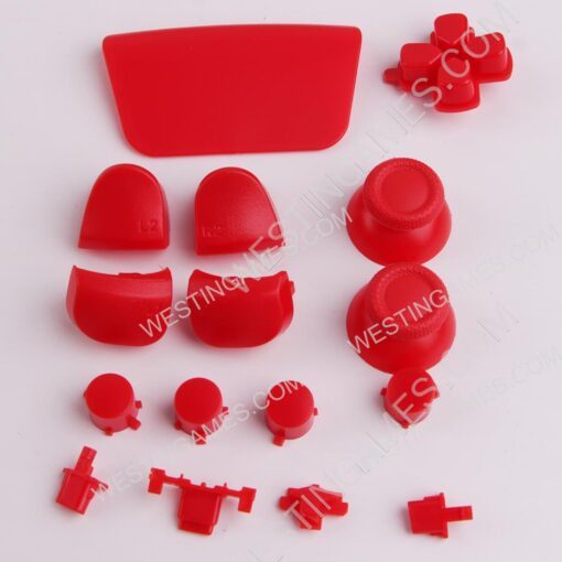 Complete Button Keys for PS5 Controller Accessories 16pc Set - Red