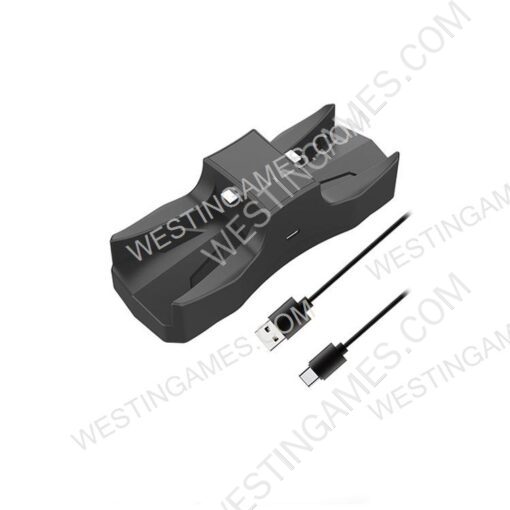 Dual Charging Dock Stand with USB Cable for PS5 Dual Sense Controller