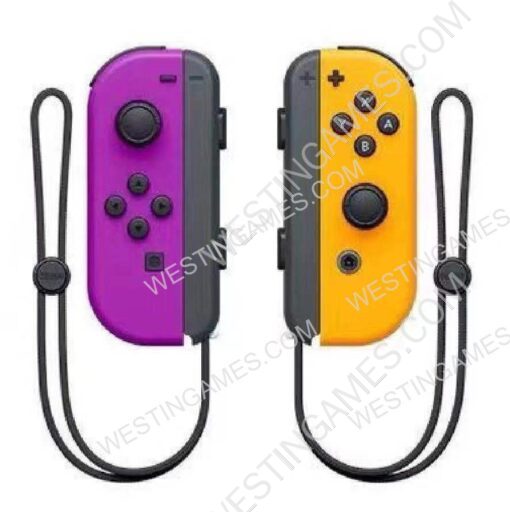 Wireless Bluetooth L/R Joycon Game Controller with Hand Wrist for NS Switch - Purple and Yellow