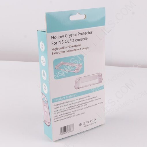 New 3in1 Transparent Crystal Protecting Cover Case for Nintendo Switch OLED Gamepad - Clear Black - Image 2