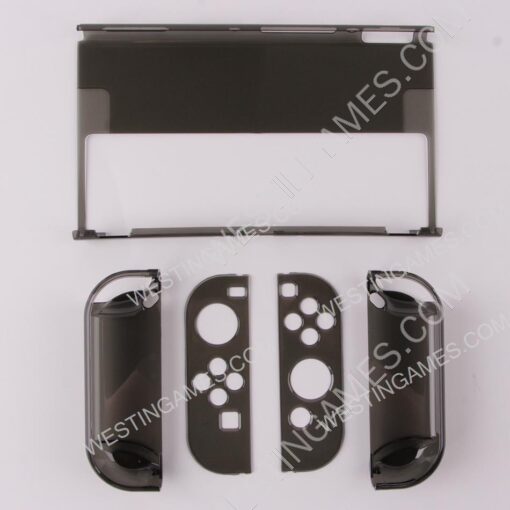 New 3in1 Transparent Crystal Protecting Cover Case for Nintendo Switch OLED Gamepad - Clear Black - Image 3