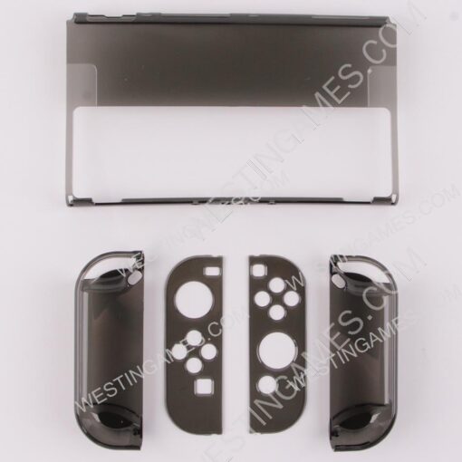 New 3in1 Transparent Crystal Protecting Cover Case for Nintendo Switch OLED Gamepad - Clear Black - Image 4
