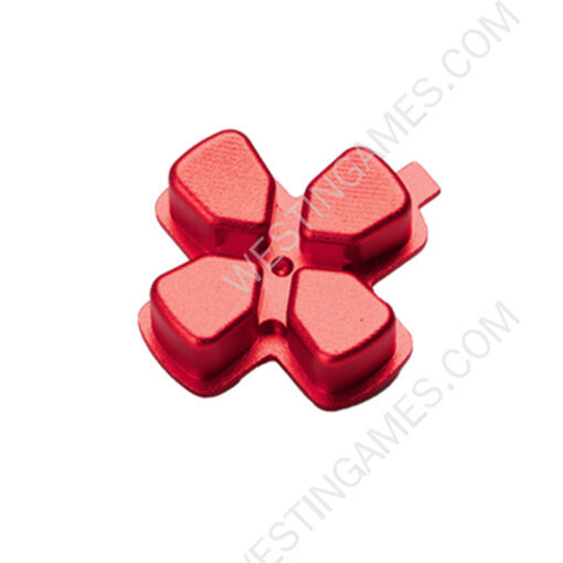 Metal D-PAD Button Cross Key Replacement for PS5 Controller - Red