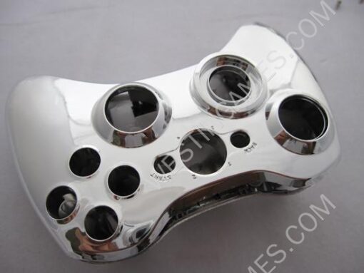 Chrome XBOX 360 Wireless Controller Full Housing Shell Case with Buttons Replacement Plating Silver - Image 4