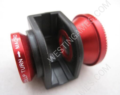 3 in 1 Camera Lens including Fisheye, Macro and Wide Angle for iPhone 4 4S - Red