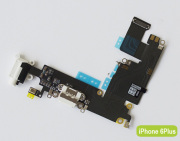 Original Headphone Audio Jack and Charging Dock Port Connector Flex Cable for iPhone 6 Plus - Grey