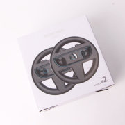 2in1 Direction Manipulate Wheel and Controller Handle Grip 2 Set for Switch OLED Joy-con Black