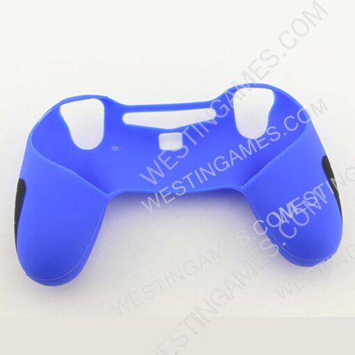 New Soft Silicone Thicker Half Skin Rubber Cover for ps4 Controller - Blue