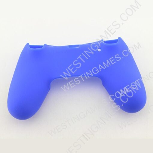 New Soft Silicone Thicker Half Skin Rubber Cover for ps4 Controller - Blue - Image 2