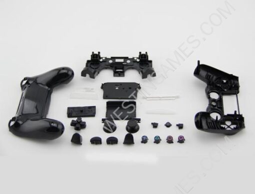 Replacement Complete Housing Shell Case for PS4 Dualshock 4 Controller - Glossy Black - Image 10