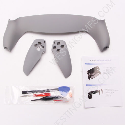 Replacement Housing Cover Front Back Plates Case with Screwdrives for PlayStation Portal Handheld Game Controller Grey - Image 4