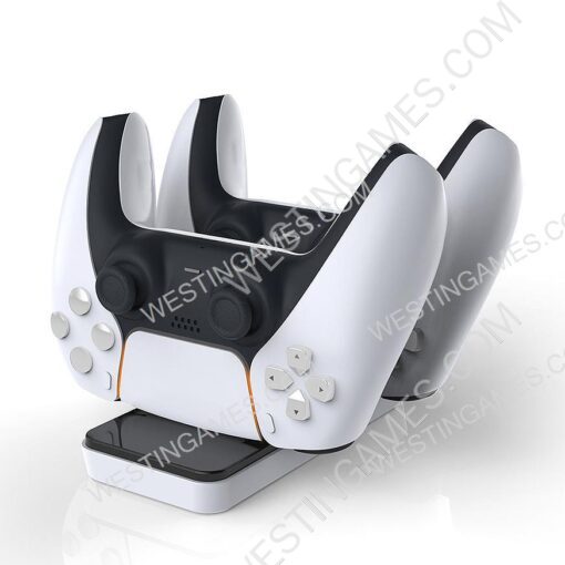 Dobe Dual Charging Dock Stand with usb charger adapter for ps5 Wireless Controller - Image 3