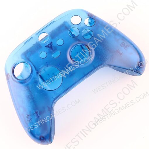 Replacement Transparet Top and Bottom Housing Shell Case for XBOX Series Controller - Blue - Image 2