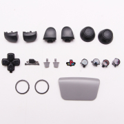 Replacement Top and Bottom with Glossy Button Housing Shell Case for PS5 Dualsence 5 Controller - Grey 06