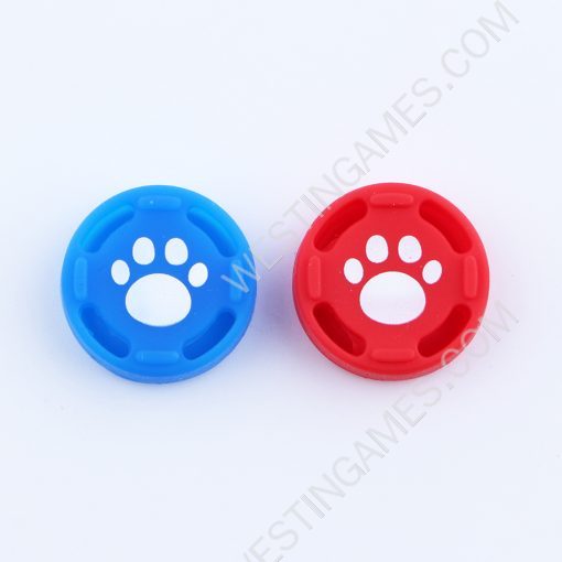 2in1 Cut Cat Paw Thumb Grips Analog Caps Silicone Rubber For NS switch Joy-con